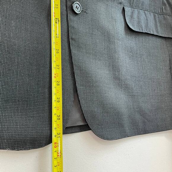 Brooks Brothers Brooks Ease Gray Check Wool Classic Career Blazer Men's 42 R - Picture 12 of 12